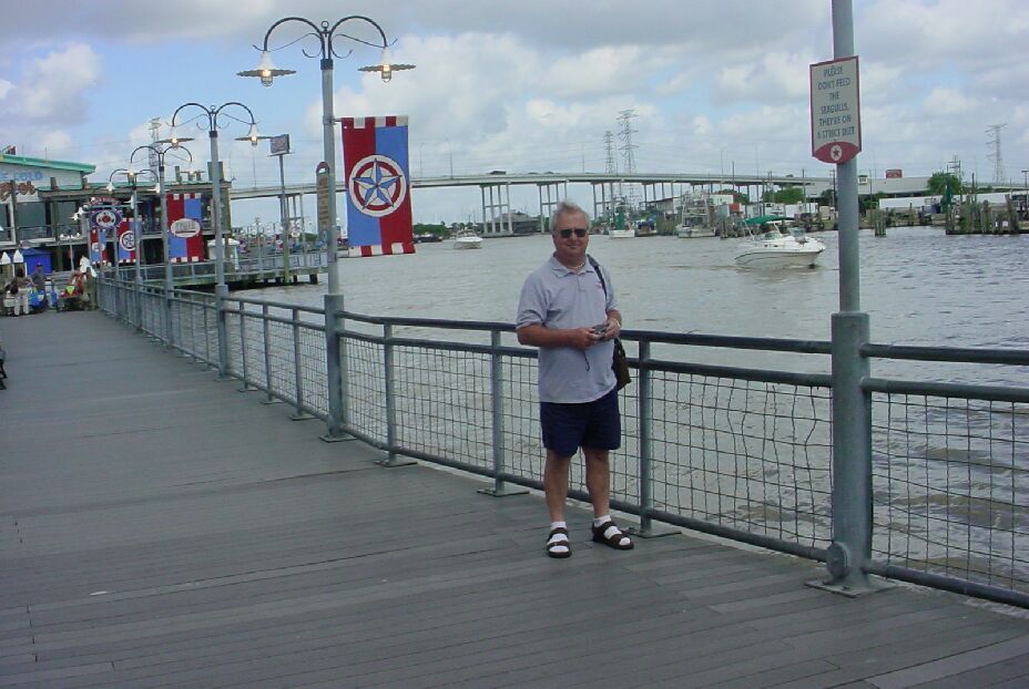 Keith loves the sound of Kemah Boardwalk and watching the boats