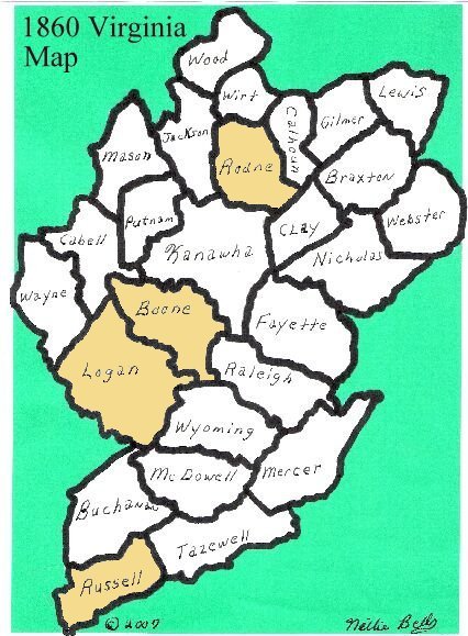 map of west virginia counties. Some Virginia Counties