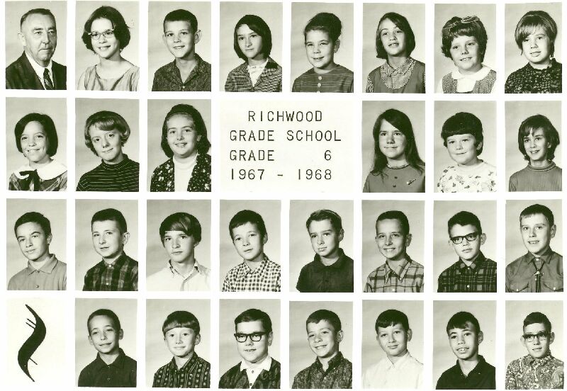 Richwood Grade School 6th Grade 1967/1968 Submitted by Tom Frazer