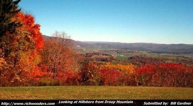 Looking at Hillsboro from Droop Mountain