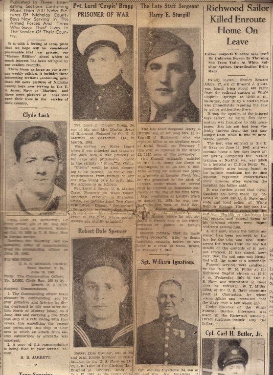 Newspaper clip of Richwood skilled warriors of WWII 