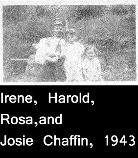 Irene, Harold, Rosa,and Josie Chaffin, 1943