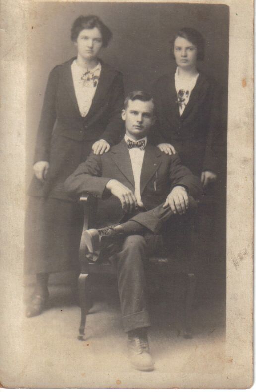 Coy Gainer, brother to Grandma too, with his wife Beatrice and friend Betty Matheny