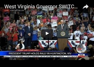 Trump Rally, West Virginia Governor SWITCHES from Democrat to Republican 8/3/17