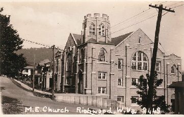 Methodist Church,Oakford & Walnut St, RICHWOOD, W. VA.! 