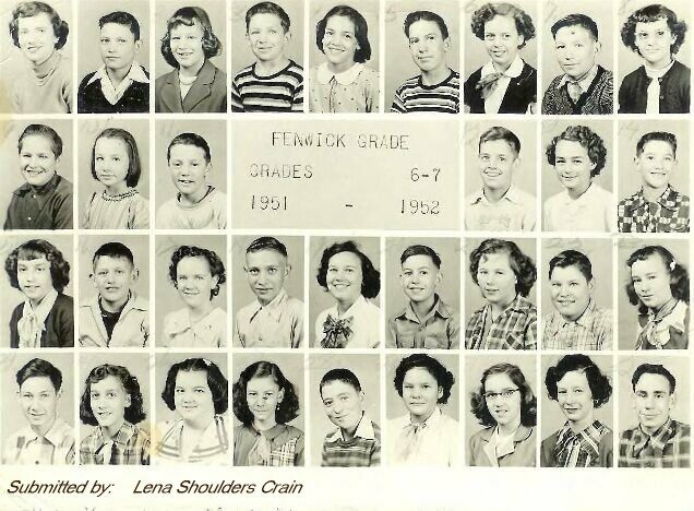 Fenwick Grade School,6th and 7th ,1951 - 1952