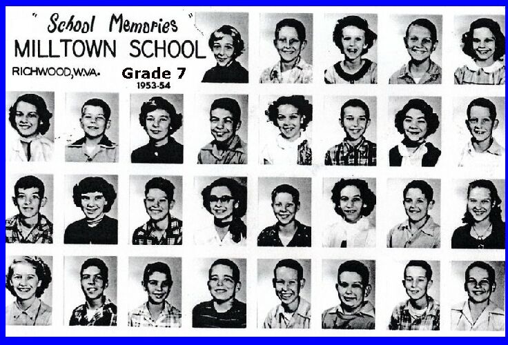 Milltown Grade School,Seventh Grade,1953 - 1954