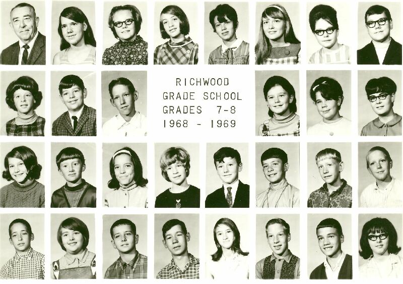 Richwood Grade School 7th and 8th grade 1968/1969 Submitted by Tom Frazer