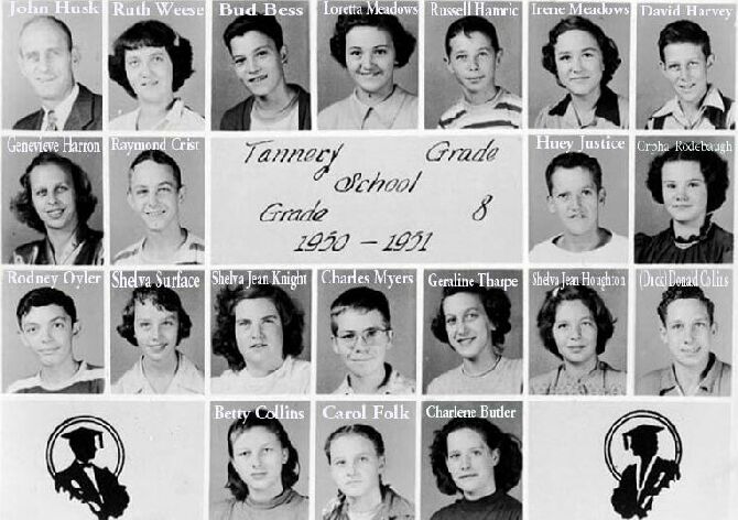 Tannery Grade School,Eight Grade,1950 - 1951