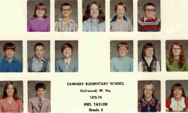 Tannery Grade School, Sixth Grade, Riverside Drive. Richwood, WV 26261