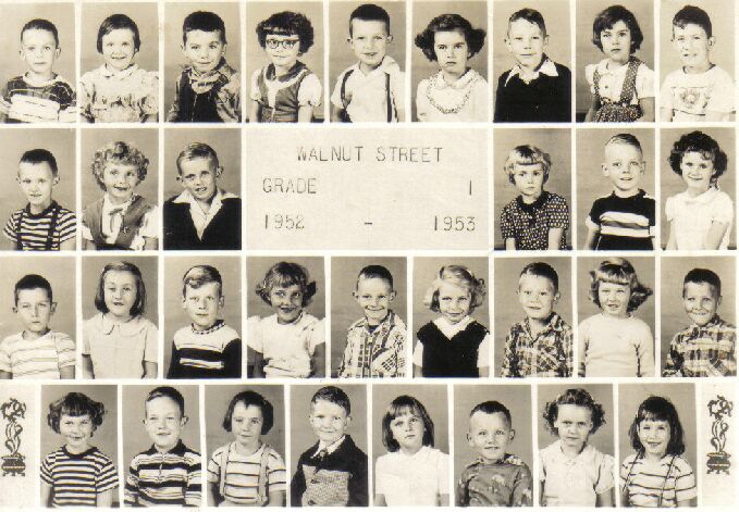 Walnut Street  Grade School,First Grade,1952 - 1953